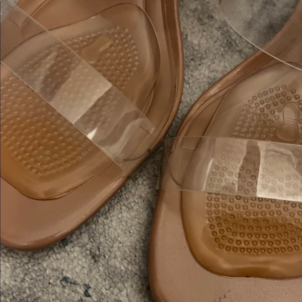 Zara Nude and Clear Heeled Sandals - Picture 3 of 7